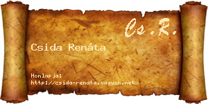 Csida Renáta névjegykártya